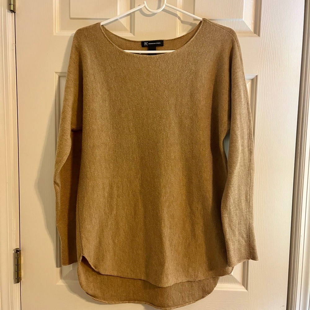 INC International Concepts Camel Sweater